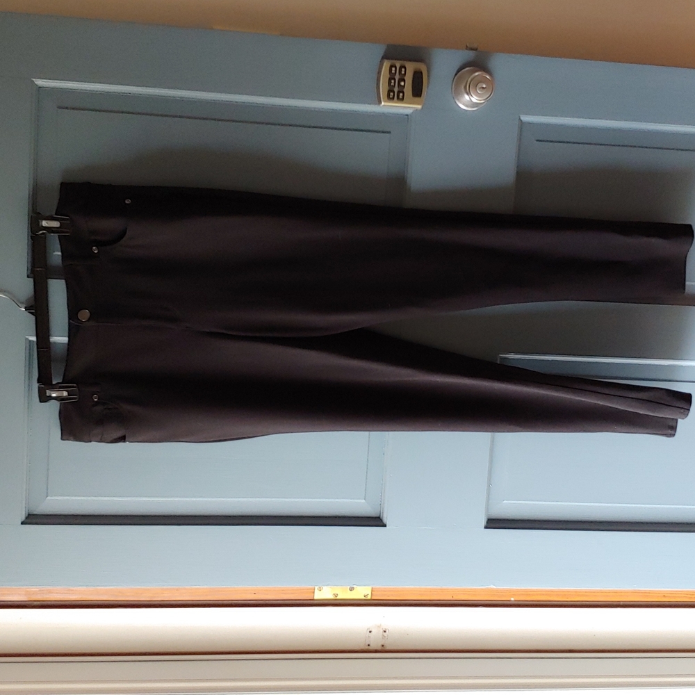Cato black mid rise slim leg pants.
